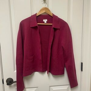 J. Crew Raspberry button down Knit Blazer